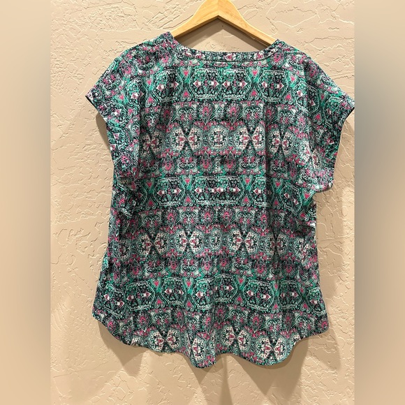 Van Heusen short sleeve blouse printed blouse/size XXL. - Picture 2 of 5